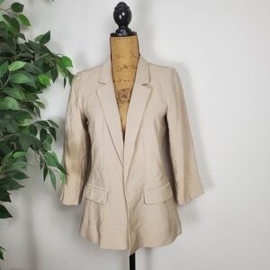 NEW Ann Taylor LOFT Cream Tan Blazer Petite Women's Size 4P $130